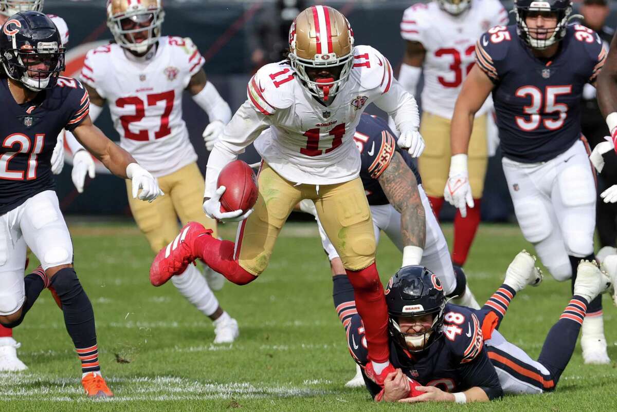 He was great'; 49ers' Shanahan thrilled by all-around play of embattled  Aiyuk