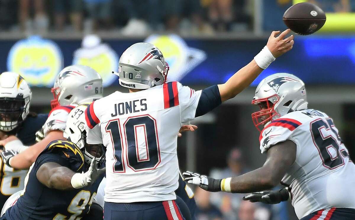 Mac Jones completed 18 of 35 passes for 218 yards in New England’s 27-24 win over the Chargers. The Alabama product has as many wins (four) as the other four quarterbacks combined.