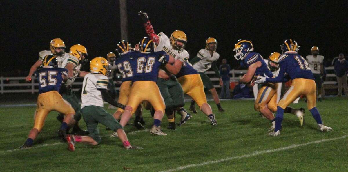 The Evart offense takes on the McBain defense in Friday's home playoff game.