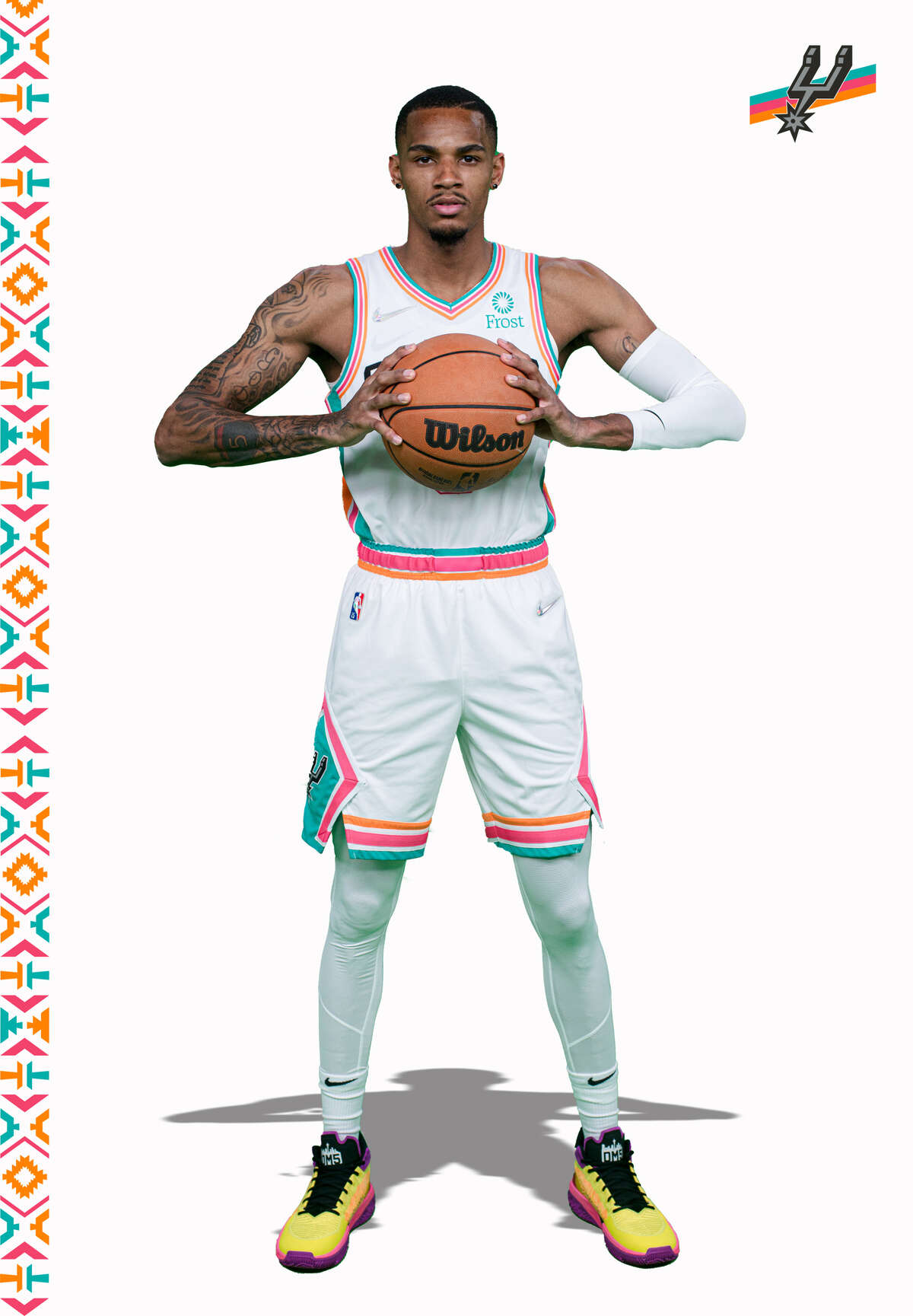 LOOK: Dejounte Murray shares fan-made Spurs 'Fiesta'-themed concept jersey