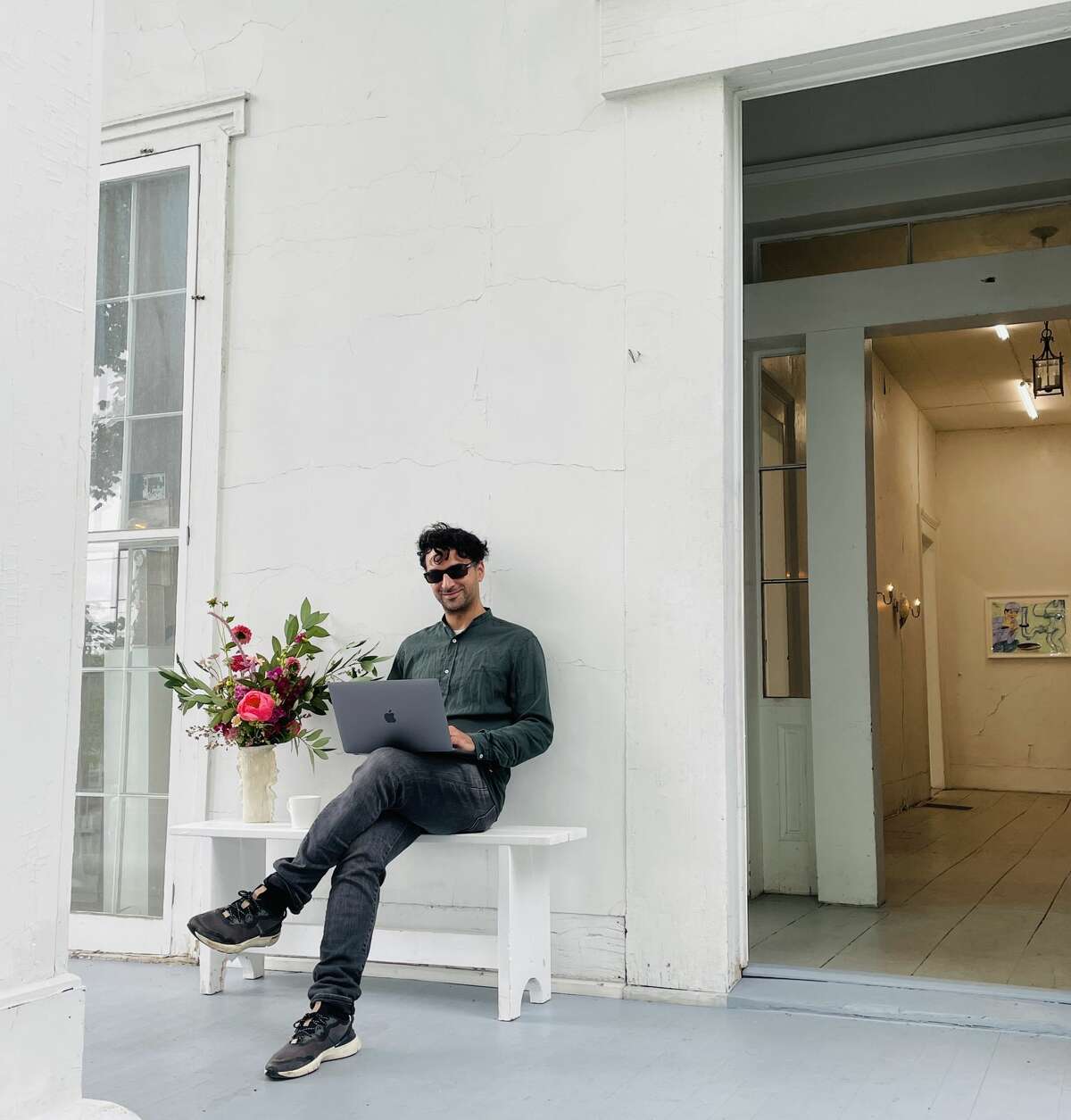 Jesse Greenberg turned a house on Warren Street in Hudson into a place for exhibitions. It's zoned for commercial use, and he plans to transform it into a full-fledged art center called, simply, Hudson House.