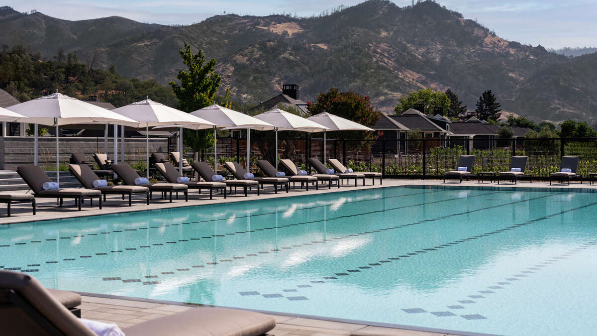 The pool at the newly opened Four Seasons Napa Valley. 