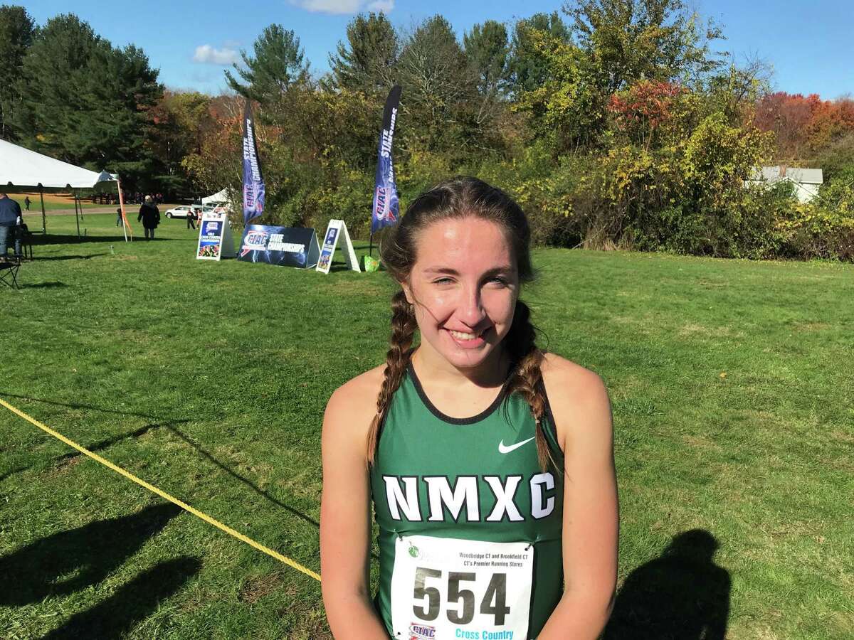 New Milford's Sydney Kelleher finished the 5000-meter Wickham Park course in 19:13 to win the Class L title.