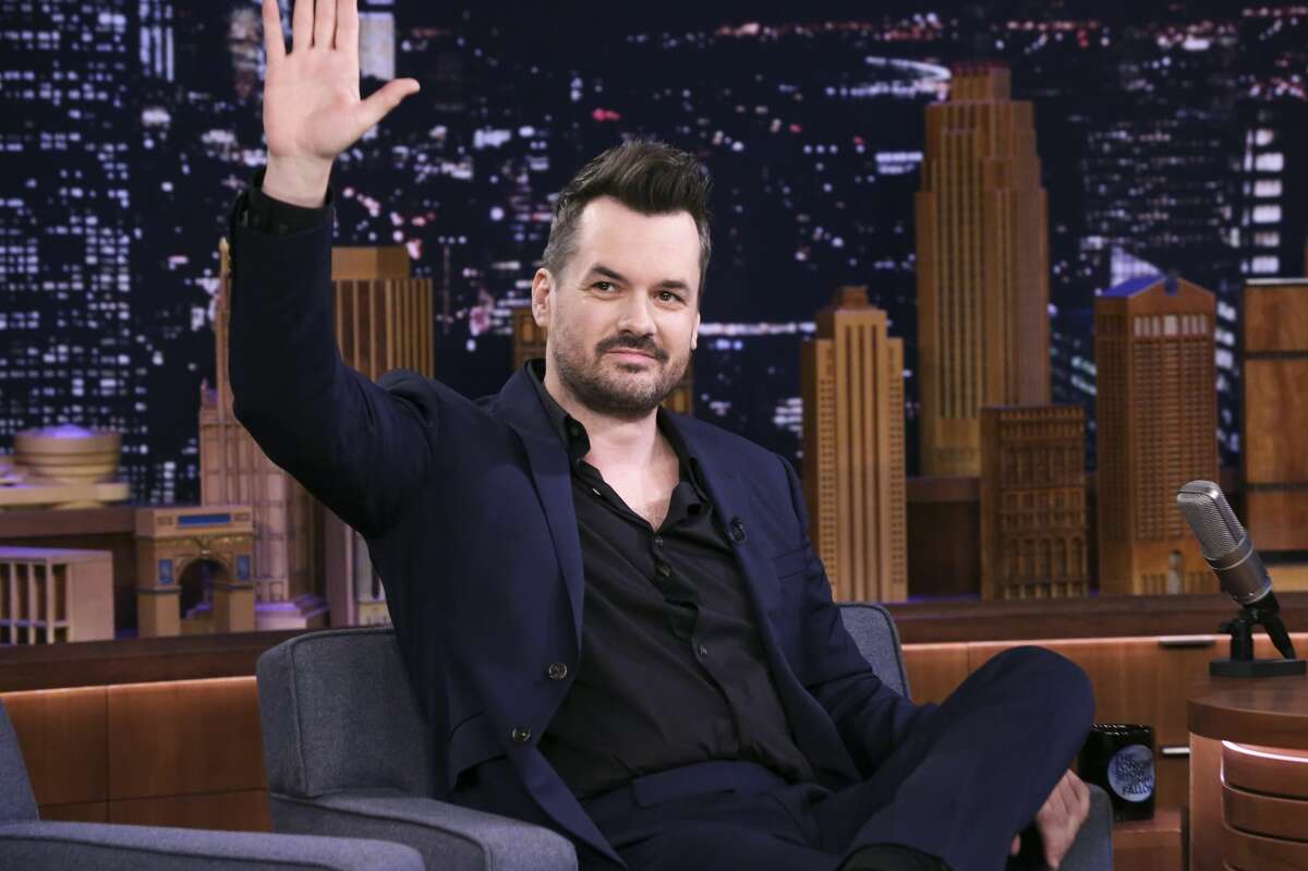 THE TONIGHT SHOW STARRING JIMMY FALLON -- Episode 1118 -- Pictured: Comedian Jim Jefferies during an interview on September 12, 2019 -- (Photo by: Andrew Lipovsky/NBCU Photo Bank/NBCUniversal via Getty Images via Getty Images)
