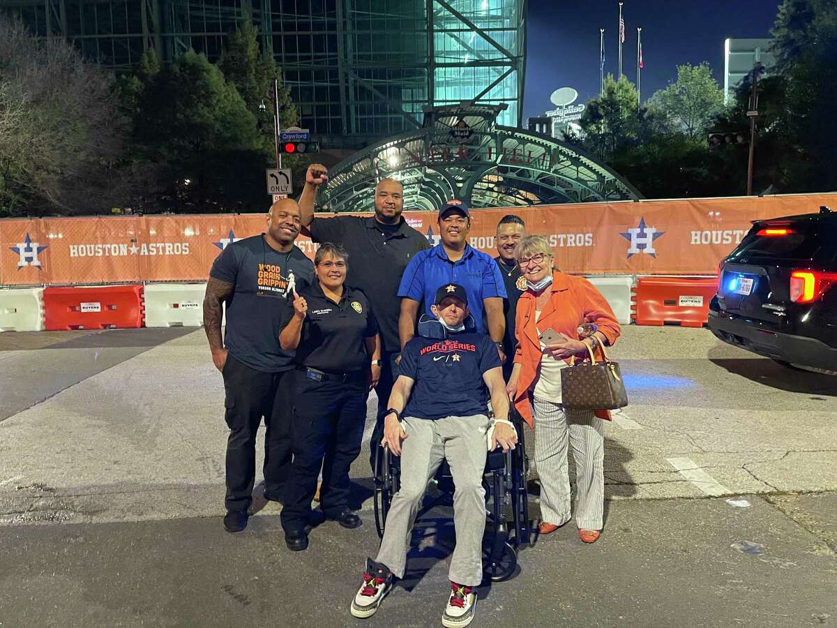 Houston fire fighter Jordan Downing attends a World Series game and crosses off one item on his bucket list. The Houston-native is battling stage 4 metastatic melanoma at age 38.