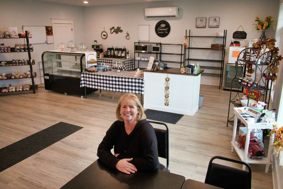Carolina Zinn, owner of Sweet Caroline's Pies and Jams, at her bakery that was once a Stewarts Shop, on Tuesday, Nov. 2, 2021, in Gansevoort, N.Y. Sweet Caroline's Pies and Jams is open on Fridays and Saturdays.
