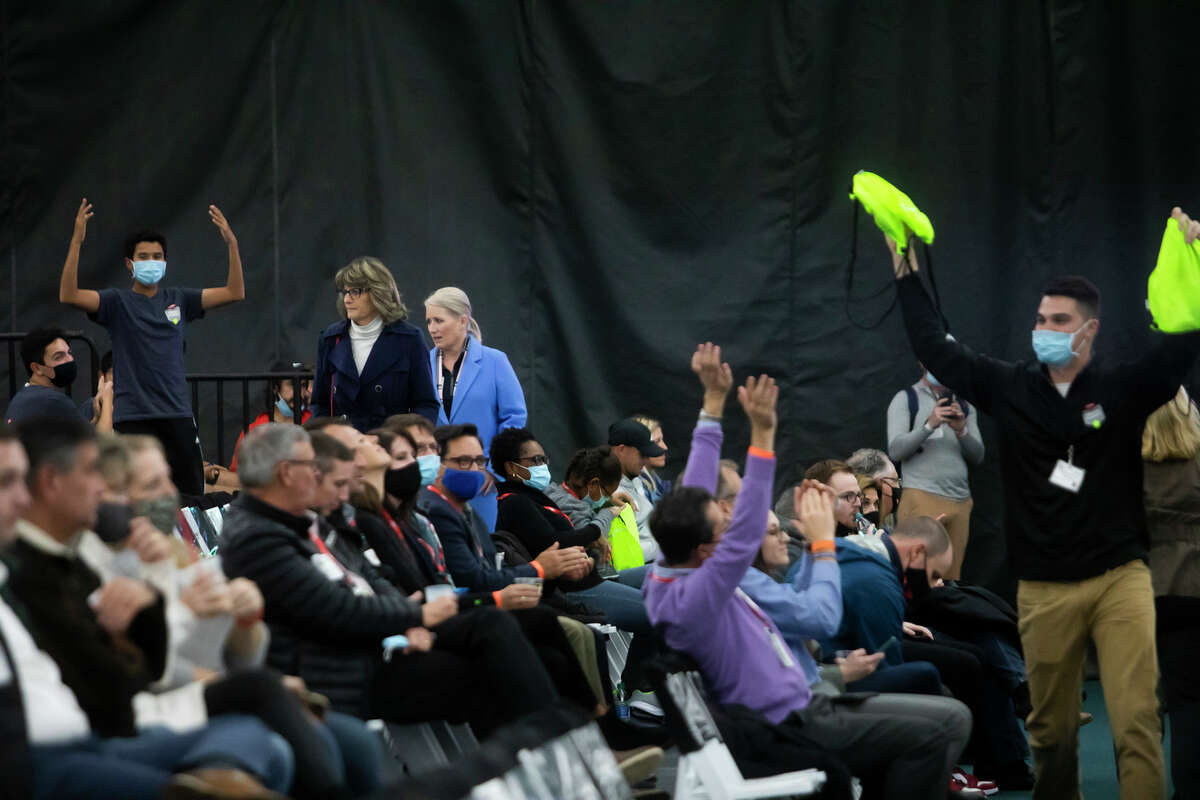 Tennis fans attend the Dow Tennis Classic Tuesday, Nov. 2, 2021 at the Greater Midland Tennis Center. (Katy Kildee/kkildee@mdn.net)