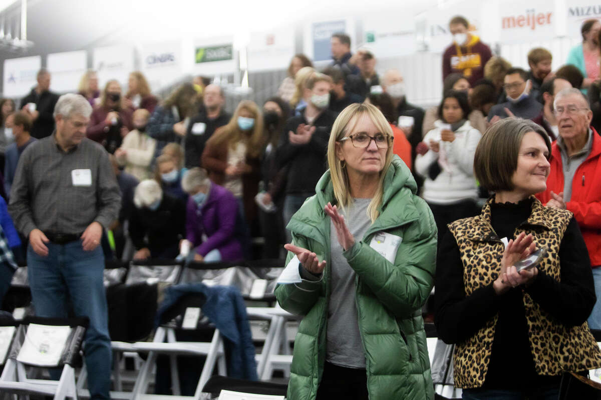 Tennis fans attend the Dow Tennis Classic Tuesday, Nov. 2, 2021 at the Greater Midland Tennis Center. (Katy Kildee/kkildee@mdn.net)