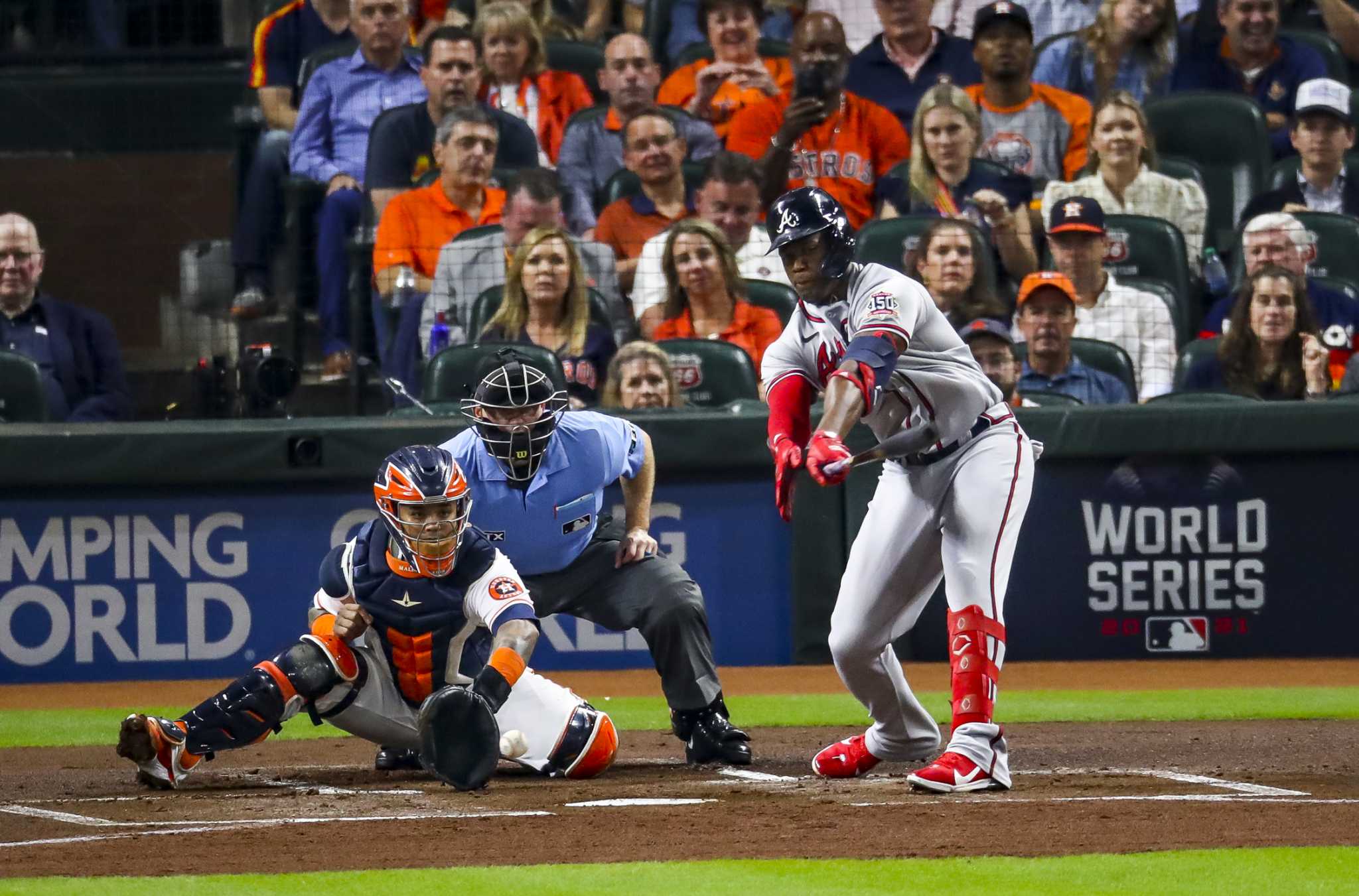 Houston Astros catcher Martin Maldonado 'used an illegal bat' during Game 1  of the World Series