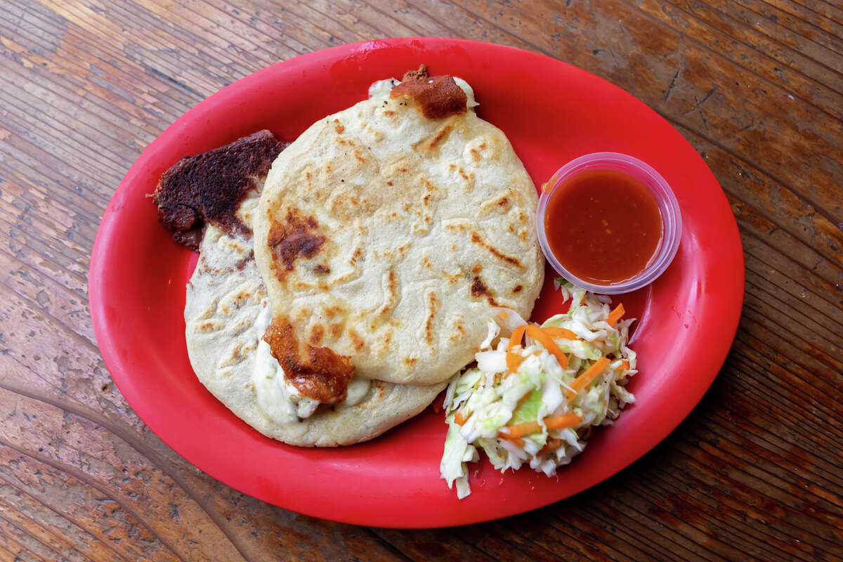 Pupusas at Panchita's #2 in the Mission District of San Francisco, Calif. on Nov. 1, 2021.