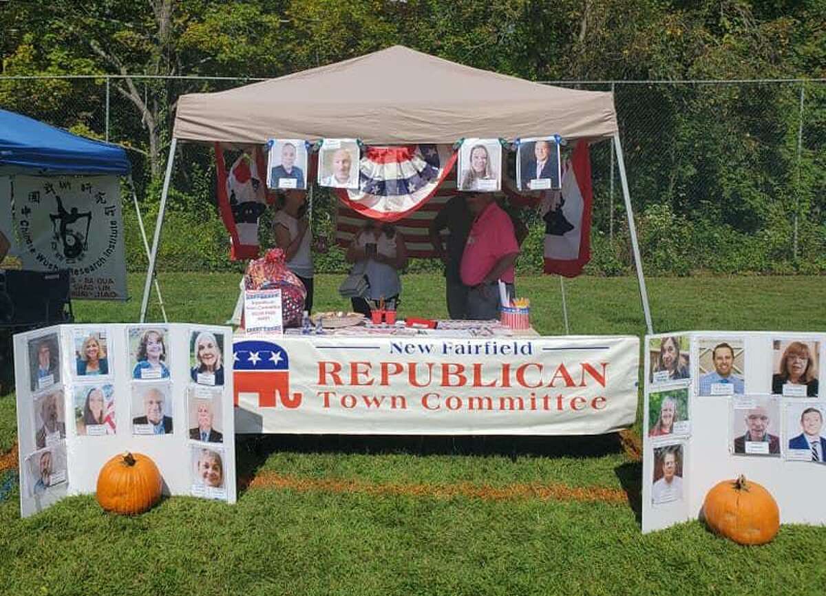 The New Fairfield Republican Town Committee’s booth at the 2021 New Fairfield Day.