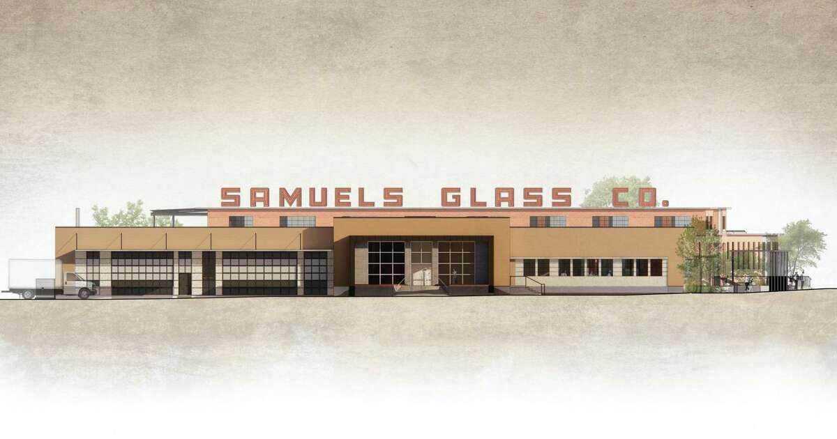Renderings show the renovated Samuels Glass Co. building.