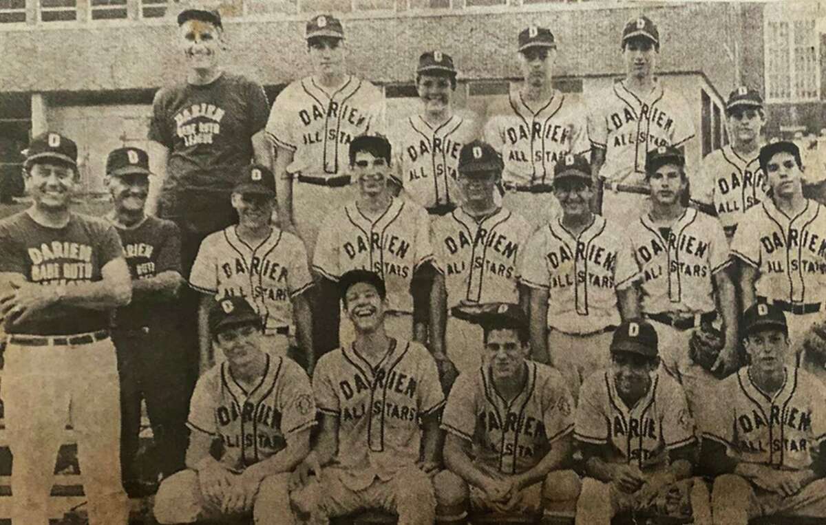 The Darien 1970 Babe Ruth Baseball 13-15 year old All-Stars team included from left, front row, manager Hack Seyferth, Steve Wright, Jim Case, Jim Costello, Mike Tracy and Steve Seyferth; middle row, coach Mike Tracy, Tim McAuliffe, Ed Nadriczny, Steve LaCount, Jeff Bruno, Scott Harrington and Bill Zech; back row, coach Al Vassone, Rob Austin, Bill Hartford, Kevin Fitzpatrick, Joun Risola and equipment manager Scott McArthur.