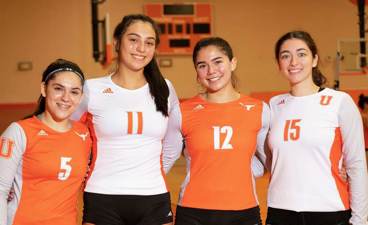 United High School Volleyball Team members, Erika Peimbert, Mia Molina, Krizia Perez and Ivanna de la Pascua.