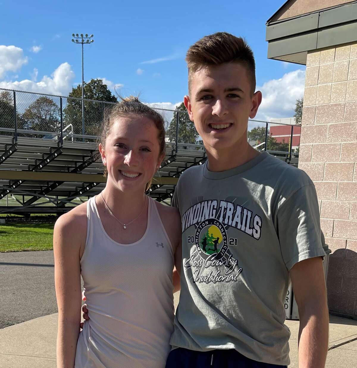 Claire Moulton and Liam Fedigan earned second-team All-SCC honors at the league meet.