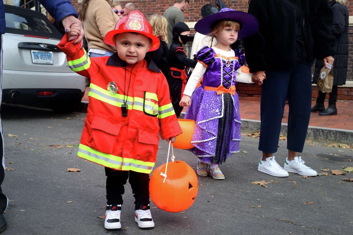 The annual children’s Halloween parade returned this year to Main St. in Westport, Conn. Oct. 28, 2021.
