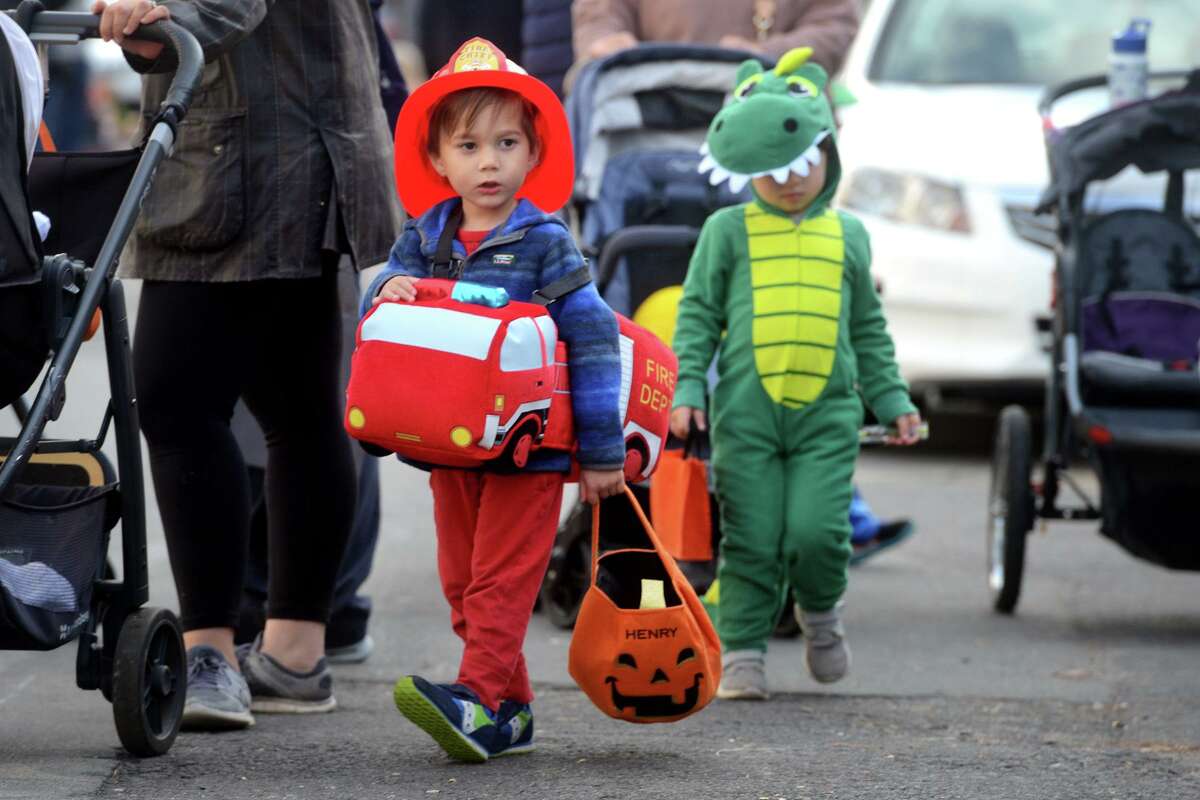 The annual children’s Halloween parade returned this year to Main St. in Westport, Conn. Oct. 28, 2021.