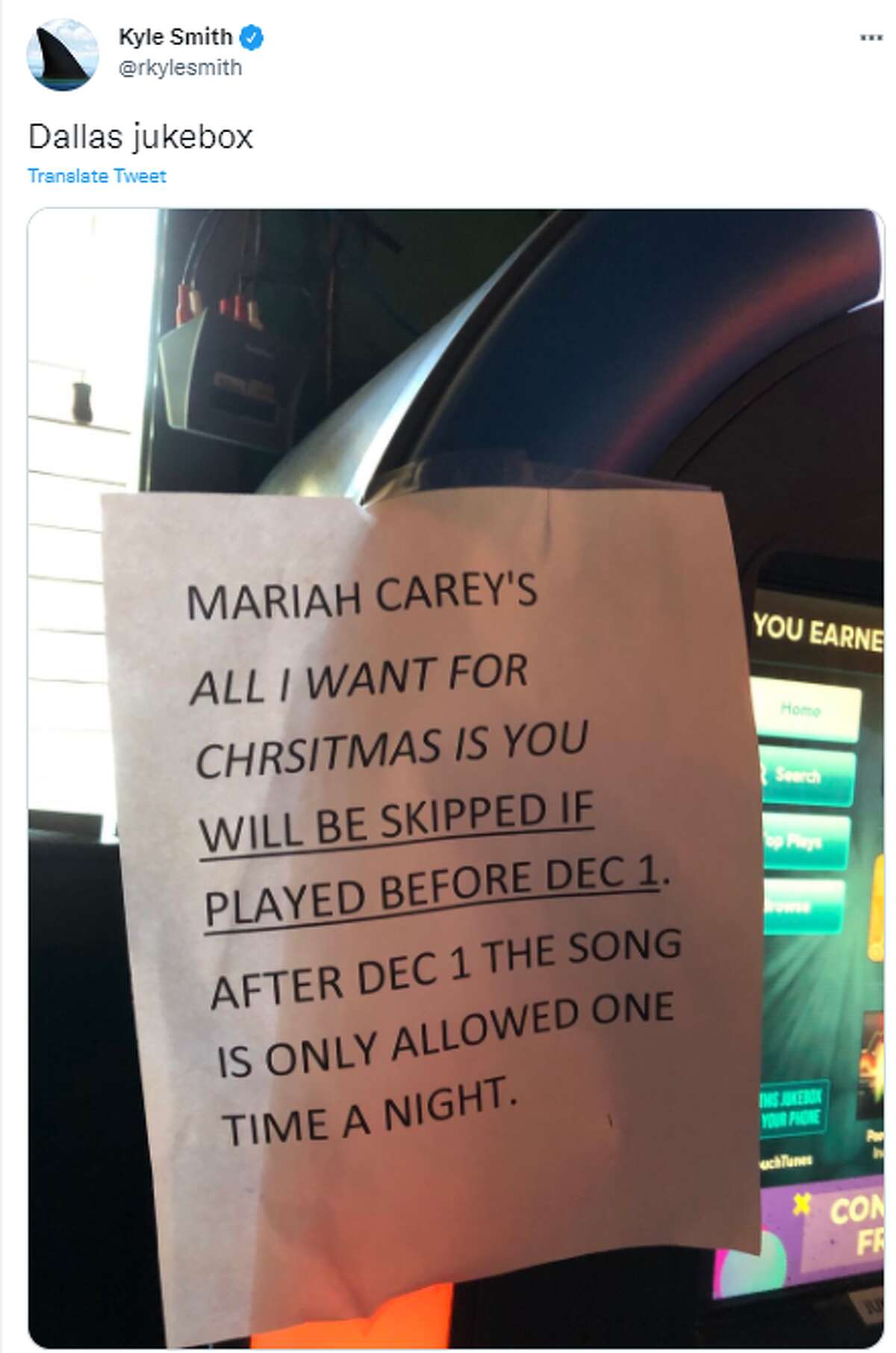 Dallas bar Stoneleigh P., went viral after a sign on their jukebox caused an uproar on social media.