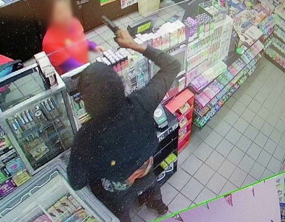 Police say this juvenile was arrested after brandishing a gun during an armed robbery at a Shell gas station in Branford, Conn. The teen is tied to a group that police across the state — from Clinton to Norwalk — say was involved in a crime spree early Wednesday, Nov. 3, 2021.