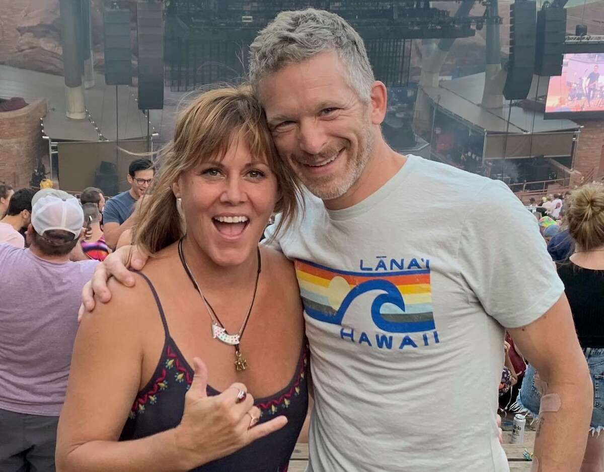 Kent Wosepka (right), 51, died after a driver crashed into a group of cyclists in Liberty County on Saturday, Oct. 30, 2021. His fiancée, Betsy O'Brien (left), 54, was severely injured. 