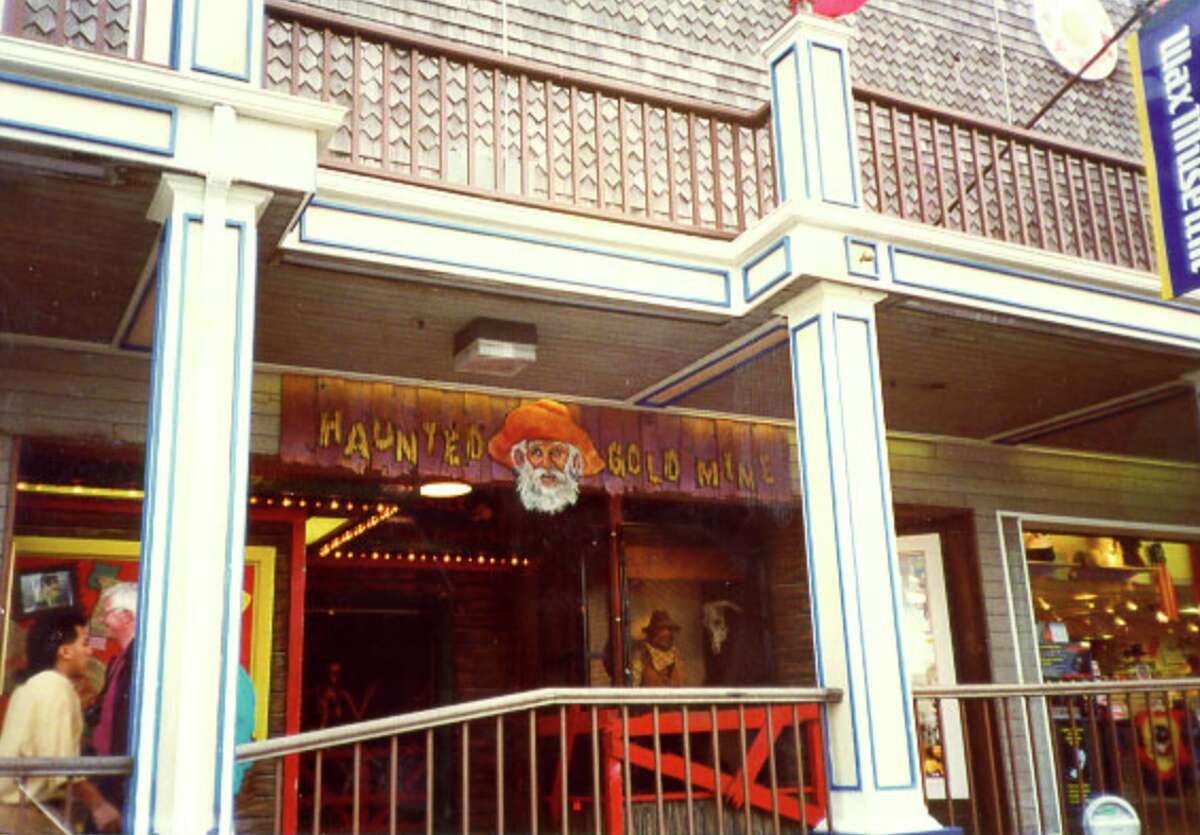 The entrance of the Haunted Gold Mine attraction on Fisherman's Wharf.