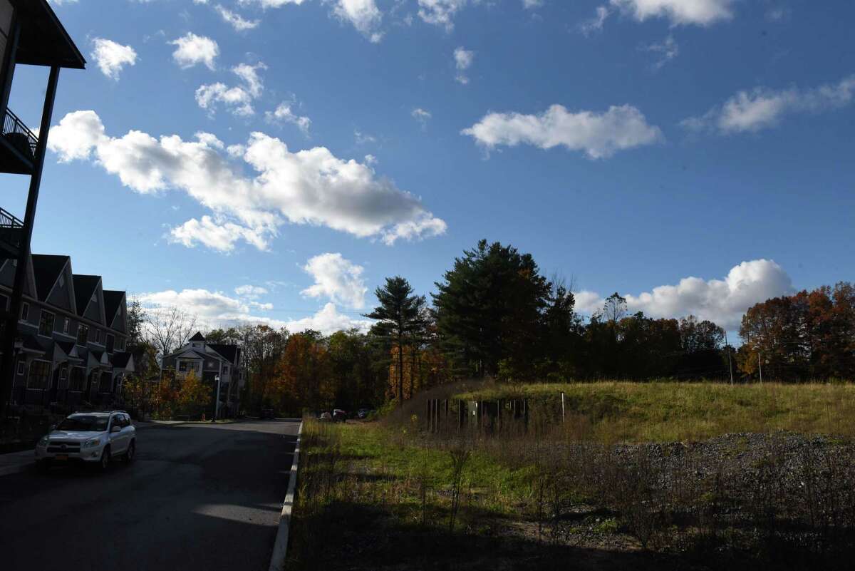 Empty Excelsior Avenue lot at Gibson Court that is eyed for additional development on Wednesday, Nov. 3, 2021, in Saratoga Springs, N.Y.