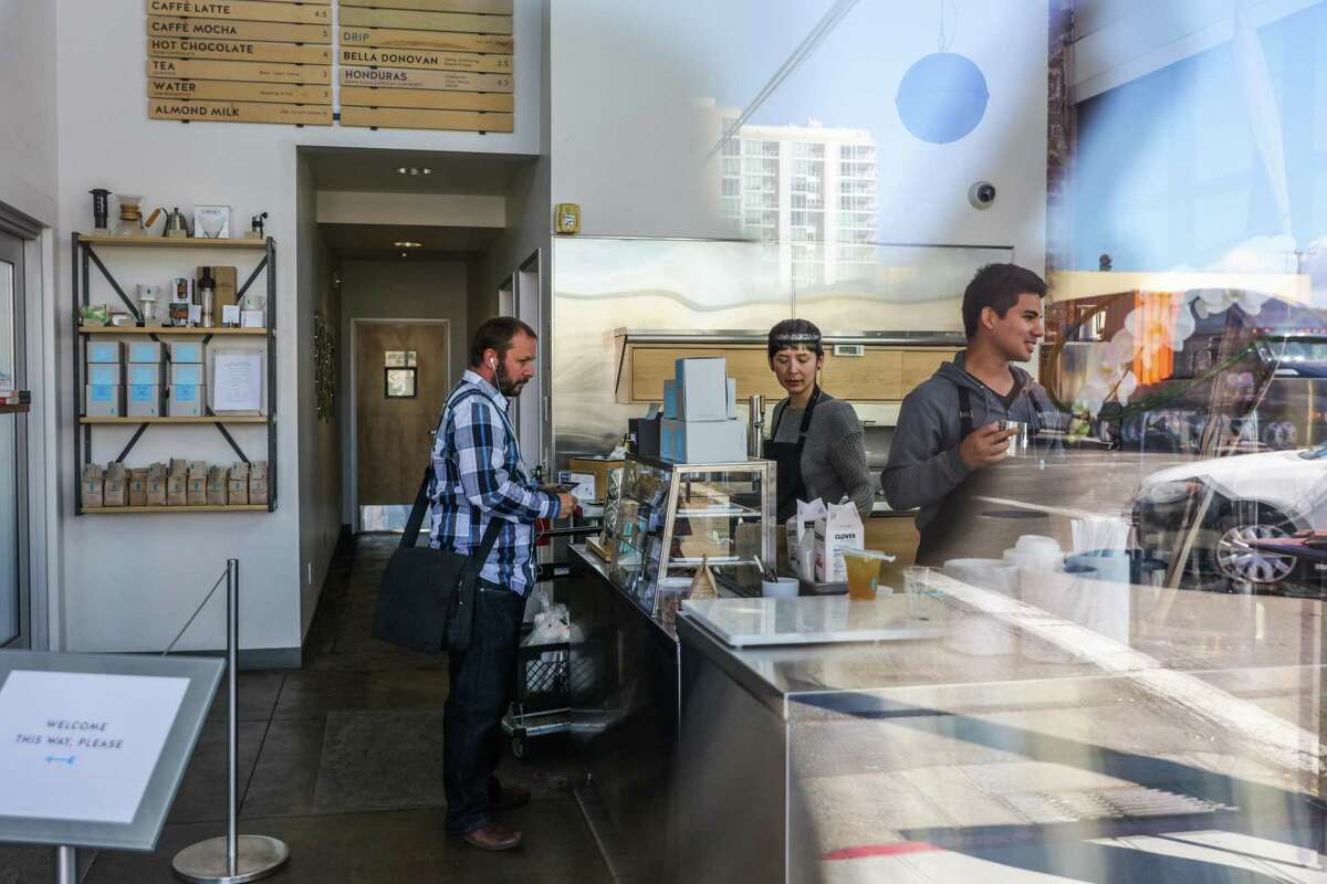 The Blue Bottle Coffee near Jack London Square was popular for its takeout-only coffee bar, open since 2009.