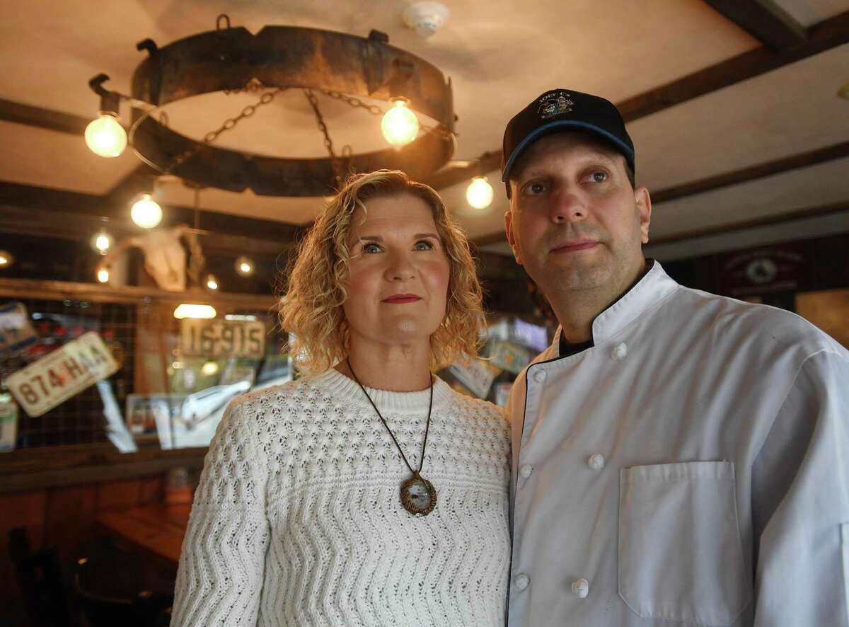 Ania and Joe Catalano are closing their Joey C's Roadhouse restaurant at the end of November in Milford, Conn. on Thursday, Nov. 4, 2021.