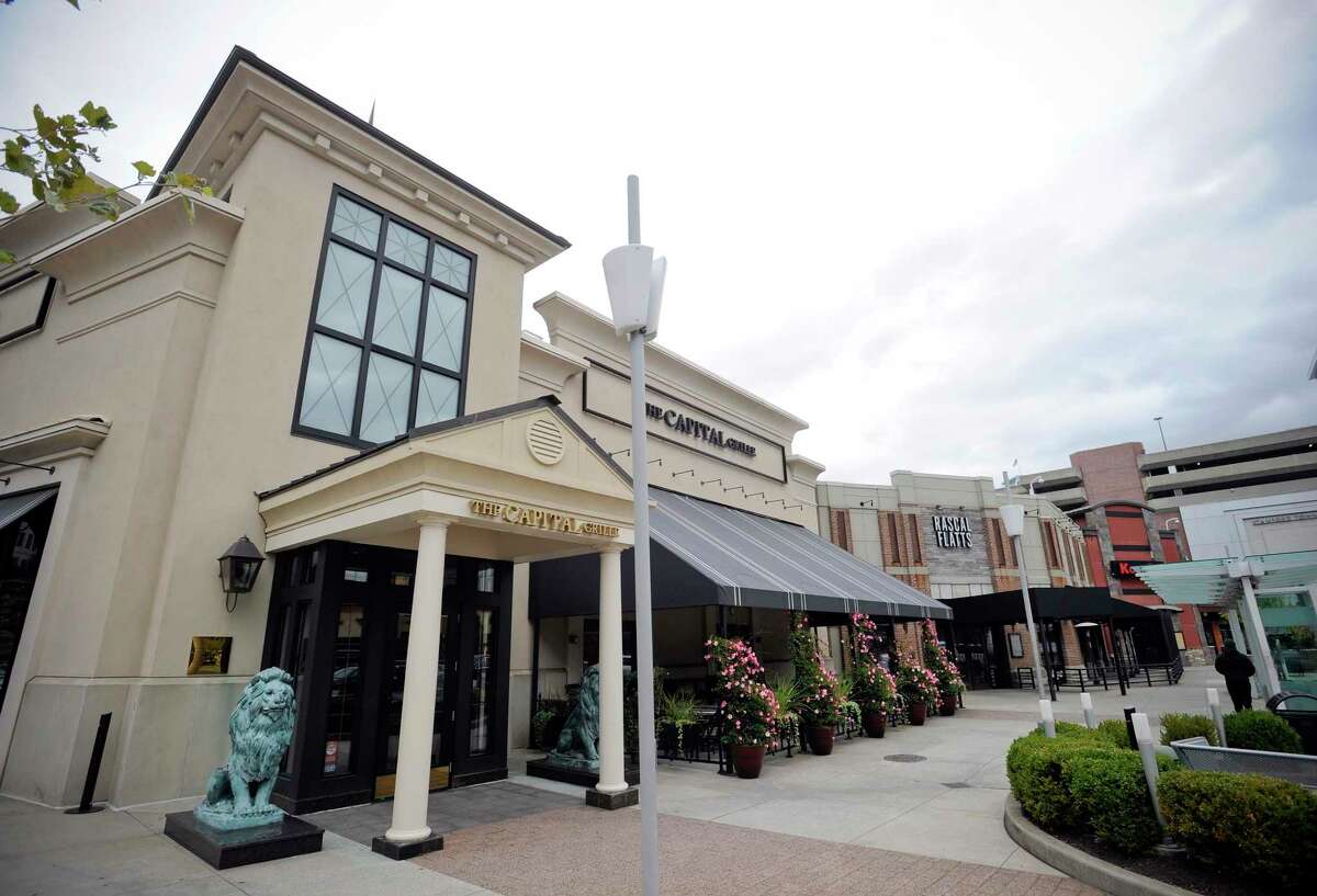 The Capital Grille, at left, has operated in the restaurant plaza at Stamford Town Center since 2007.
