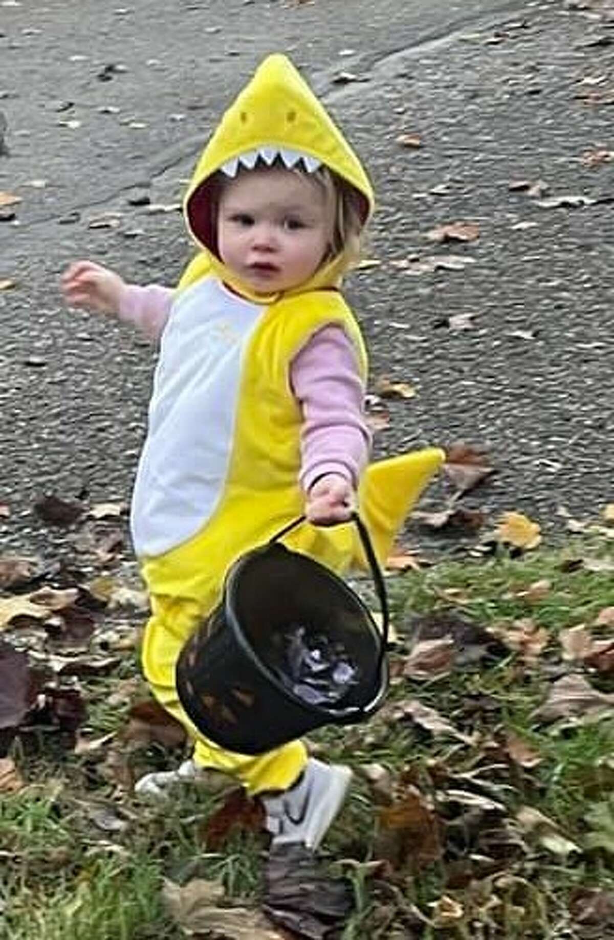 Autumn Myers is ready for a candy feeding frenzy.