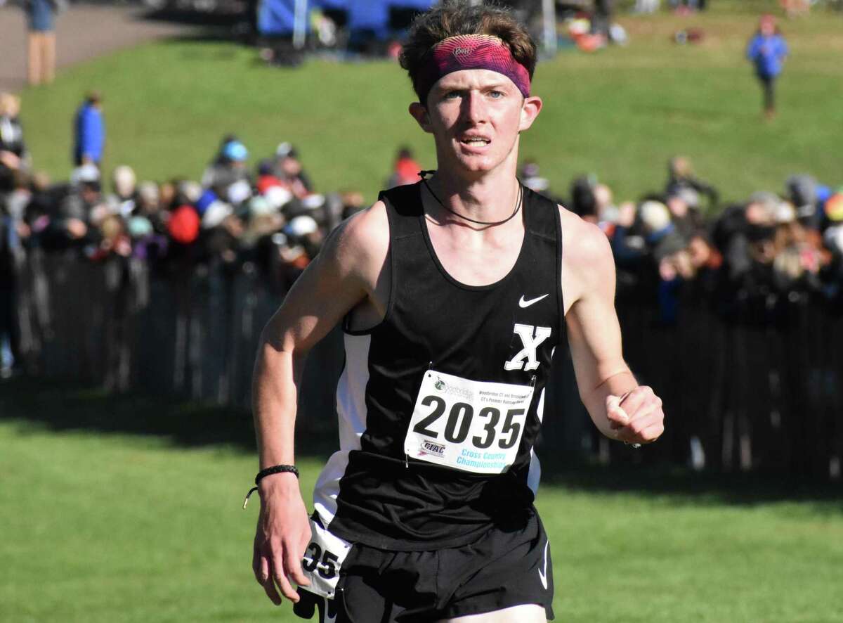Xavier's Eamon Burke finished in 6th place at the CIAC Cross Country State Open, Wickham Park, Manchester on Friday, Nov. 5, 2021.