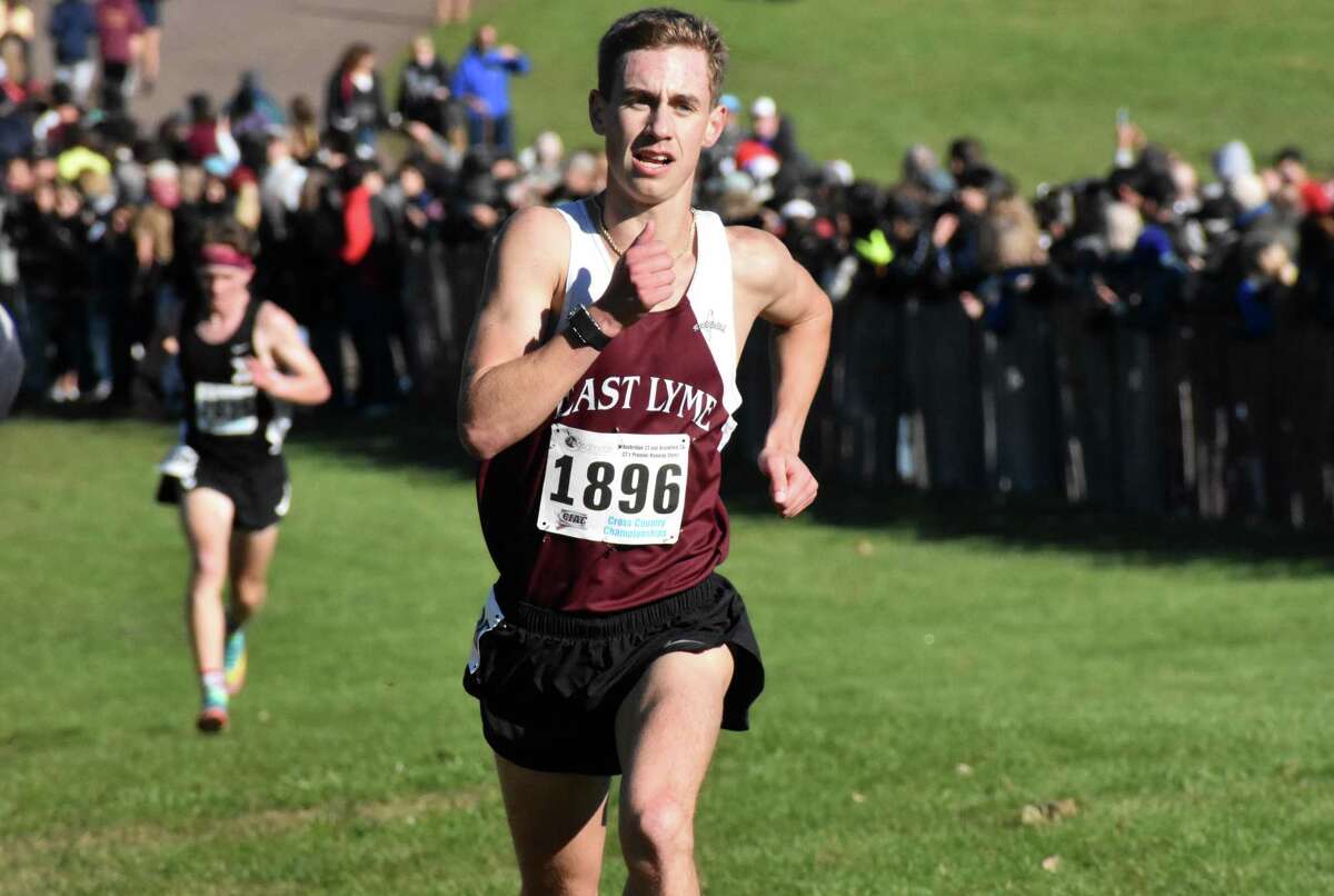 East Lyme's Luke Anthony finished in 5th place at the CIAC Cross Country State Open, Wickham Park, Manchester on Friday, Nov. 5, 2021.