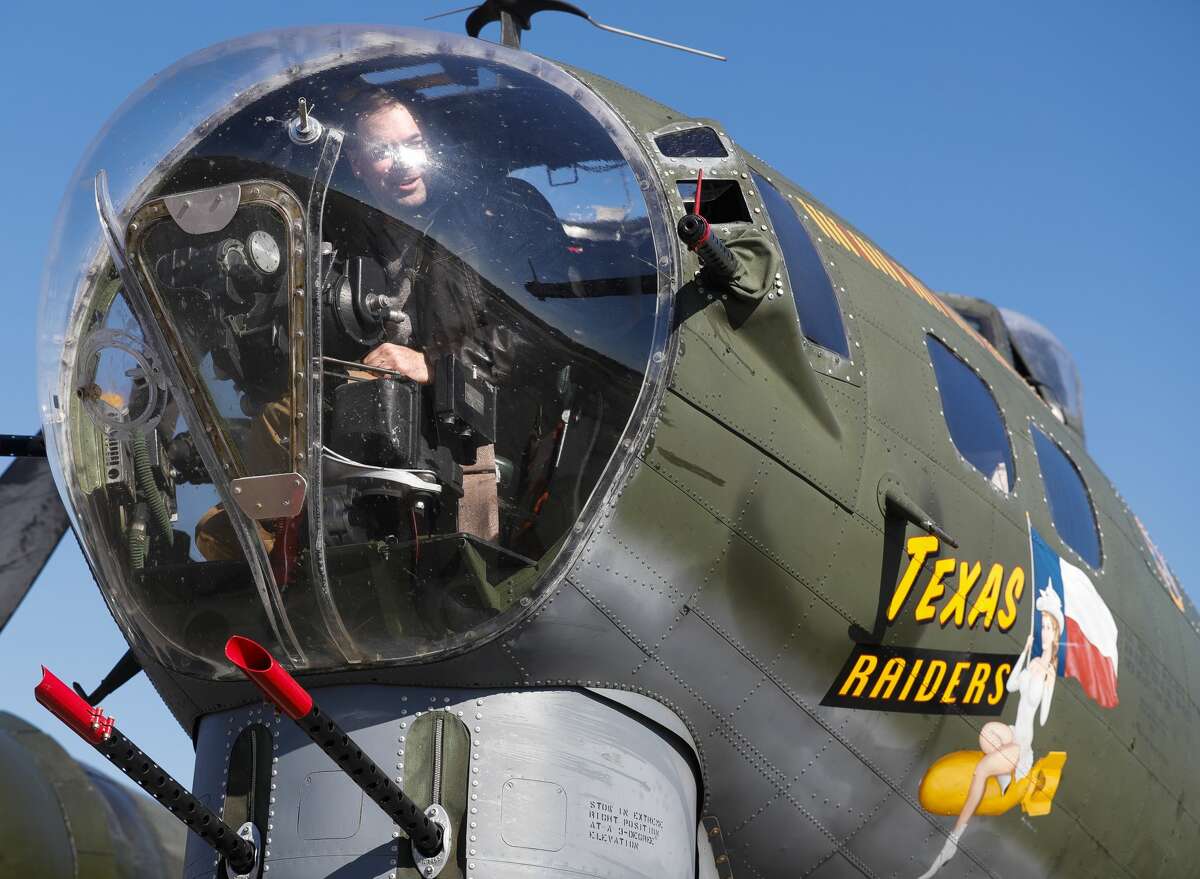 Scott Domonoske enjoys touring a B-17 Flying Fortress during a trip to General Aviation Services, Saturday, Nov. 6, 2021, in Conroe. Guest were able to tour and paid for rides in three local-base aircraft.