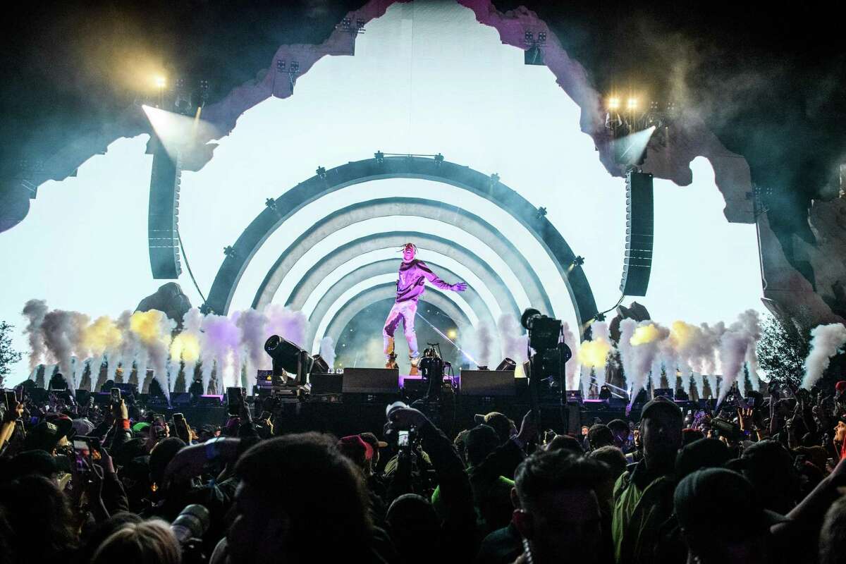 Travis Scott performs at Astroworld Festival at NRG park on Friday, November 5, 2021.