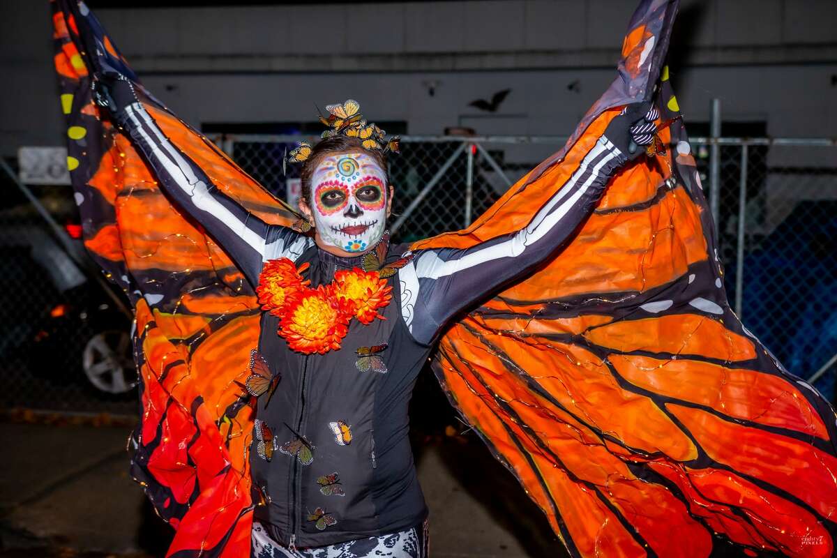 Unidad Latina en Acción held a Día de Muertos (Day of the Dead) parade and festival on Saturday, Nov. 6, 2021. Guests participated in face painting prior to the parade, which featured live mariachis, salsa music, dancing, food and a community altar.
