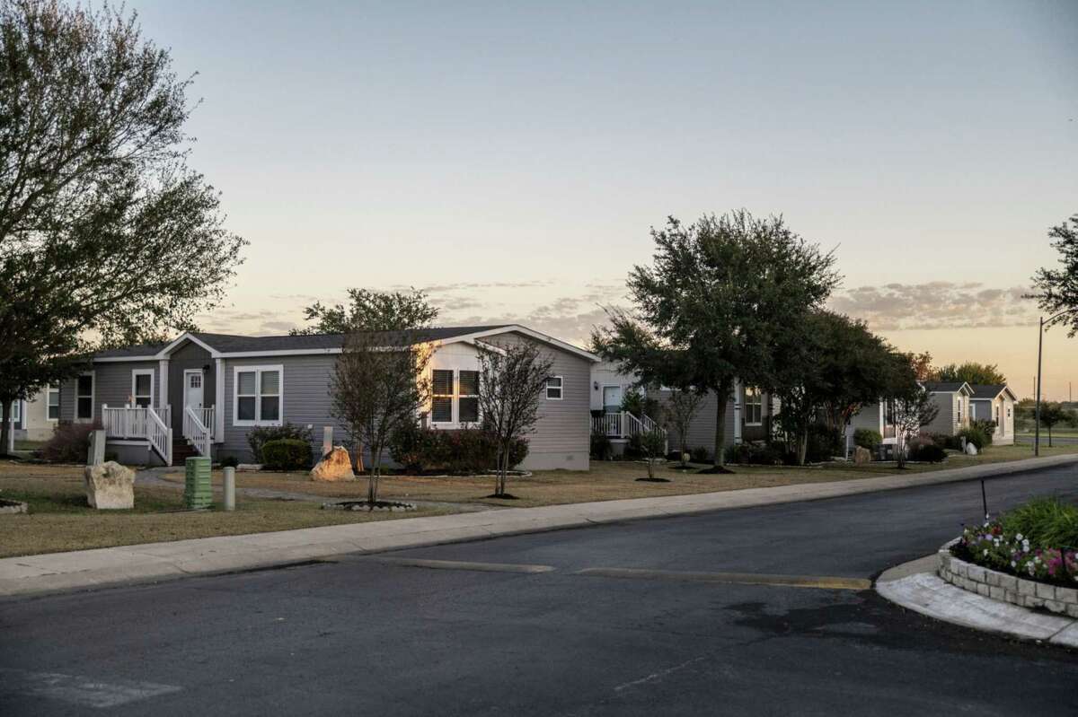 The Oak Ranch mobile home gated community in Del Valle, Texas, on Nov. 1, 2021.