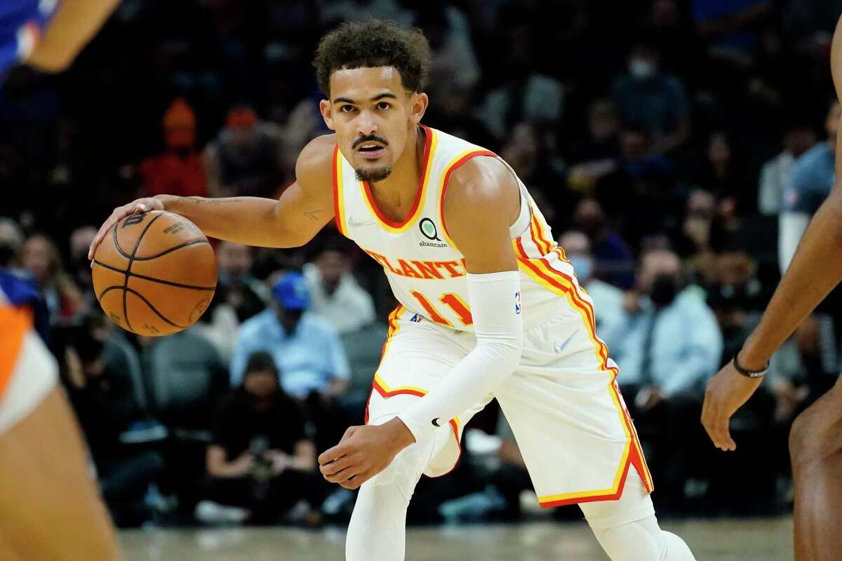 Guard Trae Young leads the Hawks into Chase Center to face the Warriors at 7 p.m. Monday (NBCSBA/95.7).