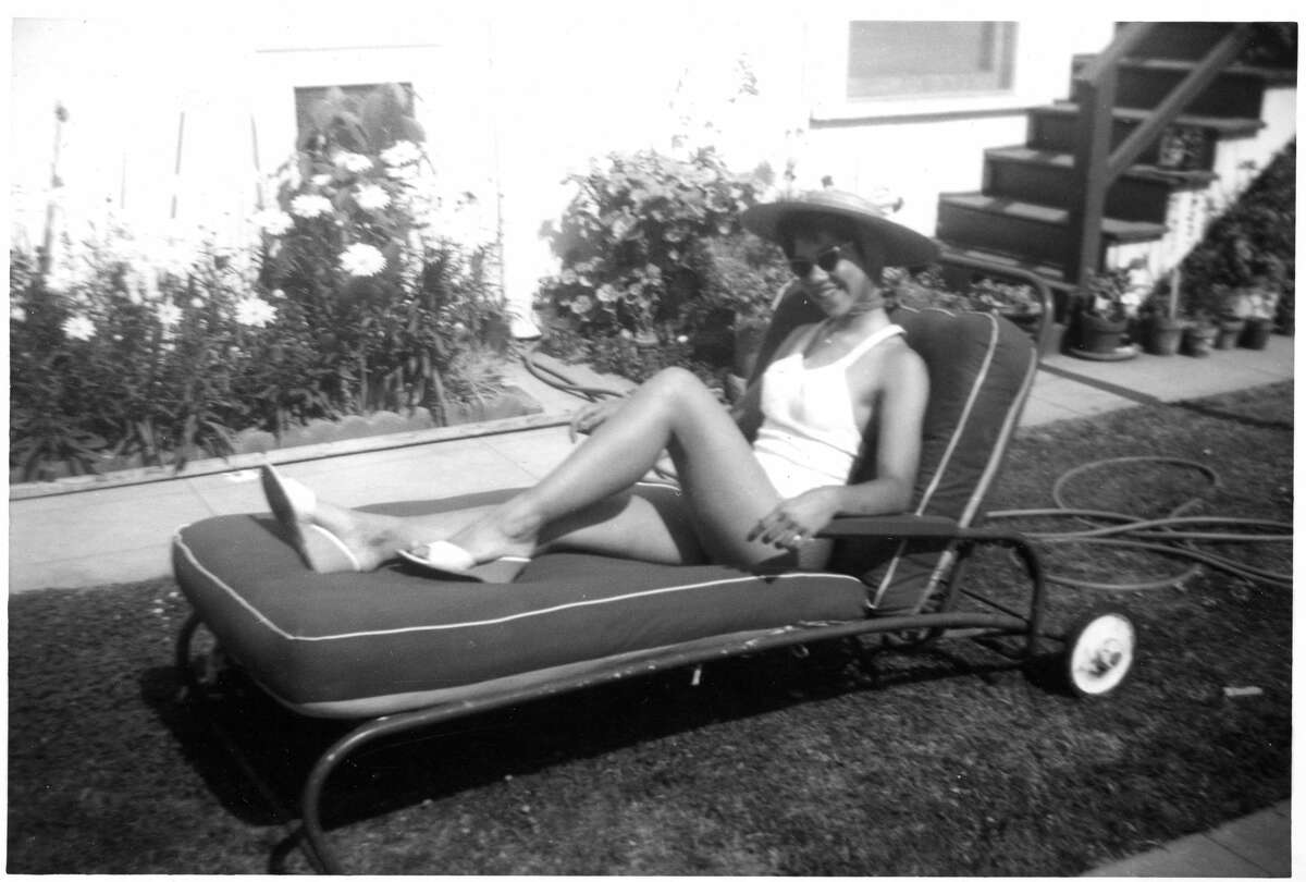 Carol Holloway, 14, in her backyard in Jefferson Heights, Los Angeles, June 1961. After restrictions on building materials were lifted at the end of World War II, aluminum goods flooded the consumer market. Fashionable and lightweight patio furniture made from aluminum was easy to care for and move around. The “Patios, Pools, and the Invention of the American Backyard” exhibit is on display at the Fairfield Museum and History Center through Dec. 30, 2021.