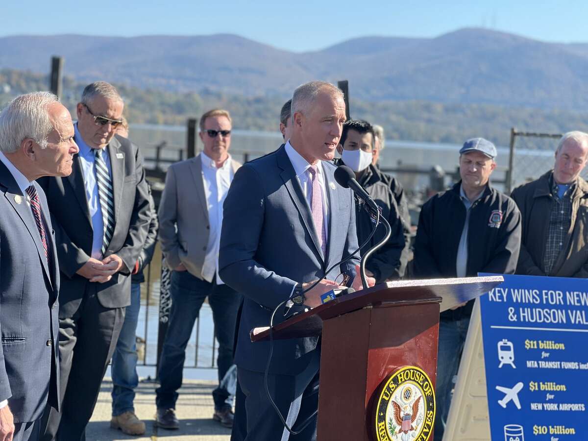 U.S. Rep. Sean Patrick Maloney, one of the architects of the infrastructure bill and whose district includes parts of Dutchess and Orange counties, discussed where the money would be spent in the Hudson Valley at a press conference at Newburgh's Unico Park on Monday.