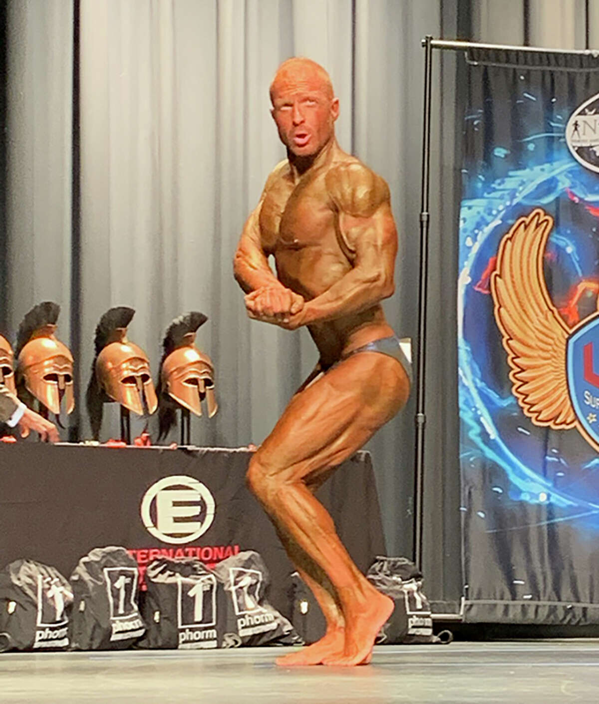 Bodybuilder Paul Nicolussi, a 1996 Edwardsville High School graduate, took first place at the IPE (International Pro Elite) Masters World Championships Oct. 9 in Memphis, Tennessee.
