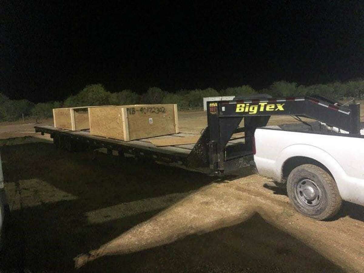 U.S. Border Patrol agents said they discovered 27 migrants inside these wooden crates. The driver is facing human smuggling charges.