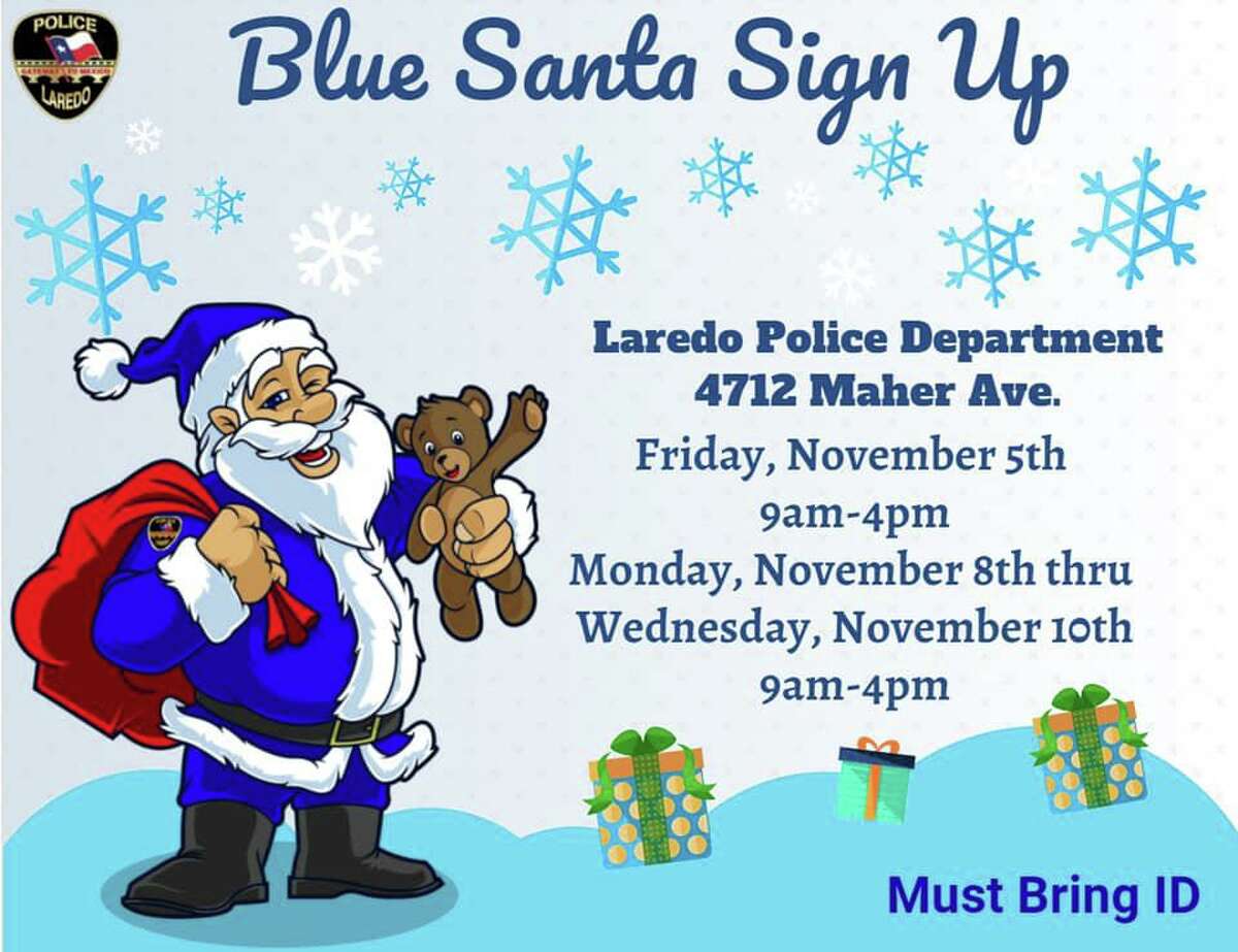 Laredo police encourages the community to sign up for the Blue Santa Charity Program.