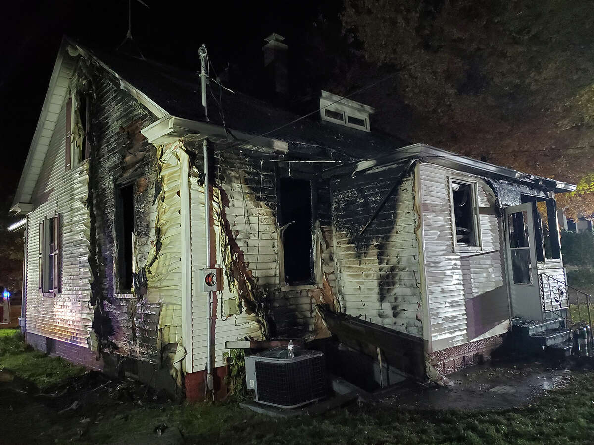 Fire broke out in a home at the intersection of Troy Road and Hale Avenue overnight Tuesday. All of the people escaped but one pet died and another is missing.