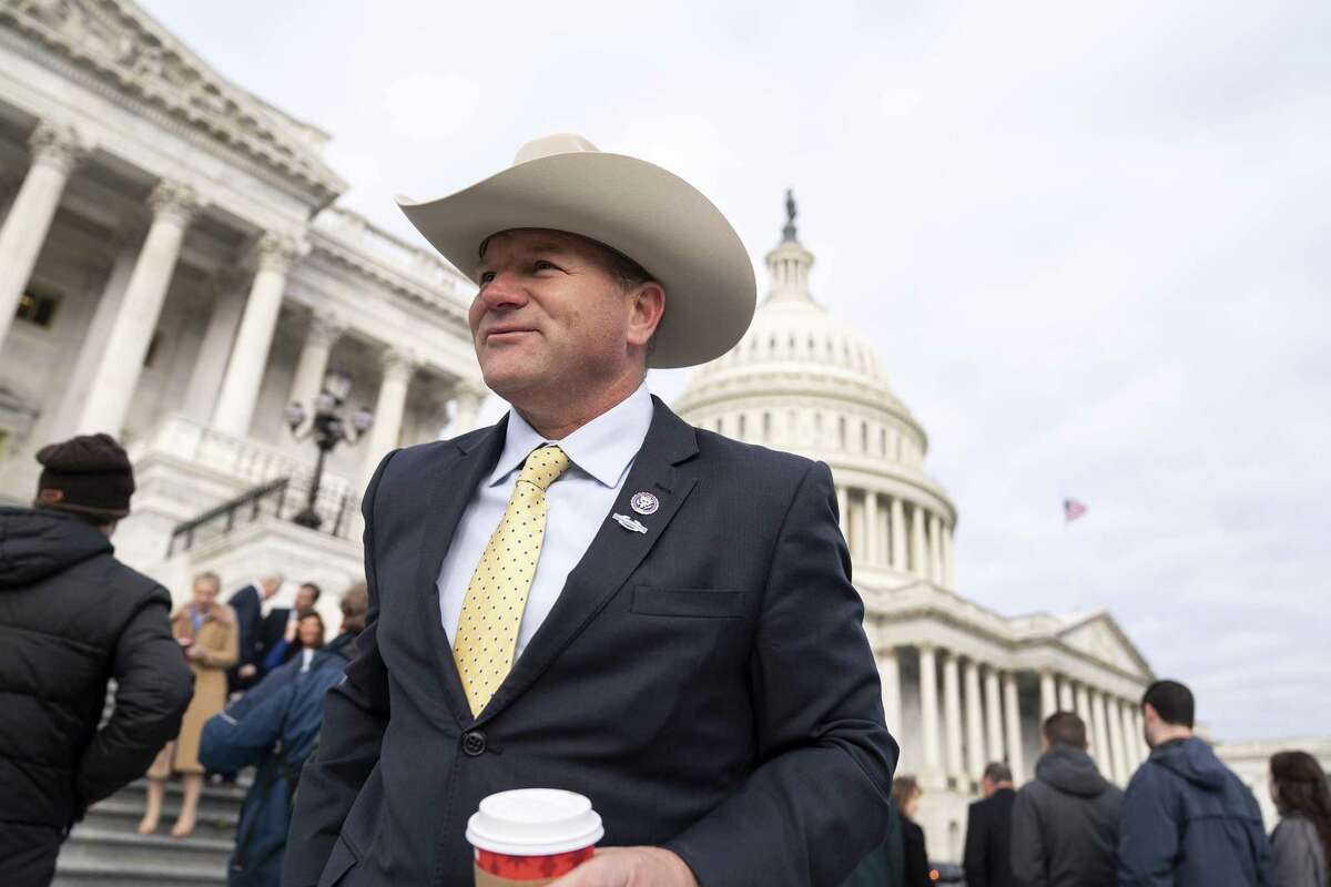 Representative Troy Nehls, a Republican from Texas, outside the U.S. Capitol prior to a group photo in Washington, D.C., U.S., on Monday, Jan. 4, 2021. The non-stop drama of 2020 is bleeding into the first week of the new year, with a pivotal election in Georgia, promises of protests in the streets and President Trump's dragged-out fight over the November vote threatening to tear apart the Republican Party. Photographer: Stefani Reynolds/Bloomberg