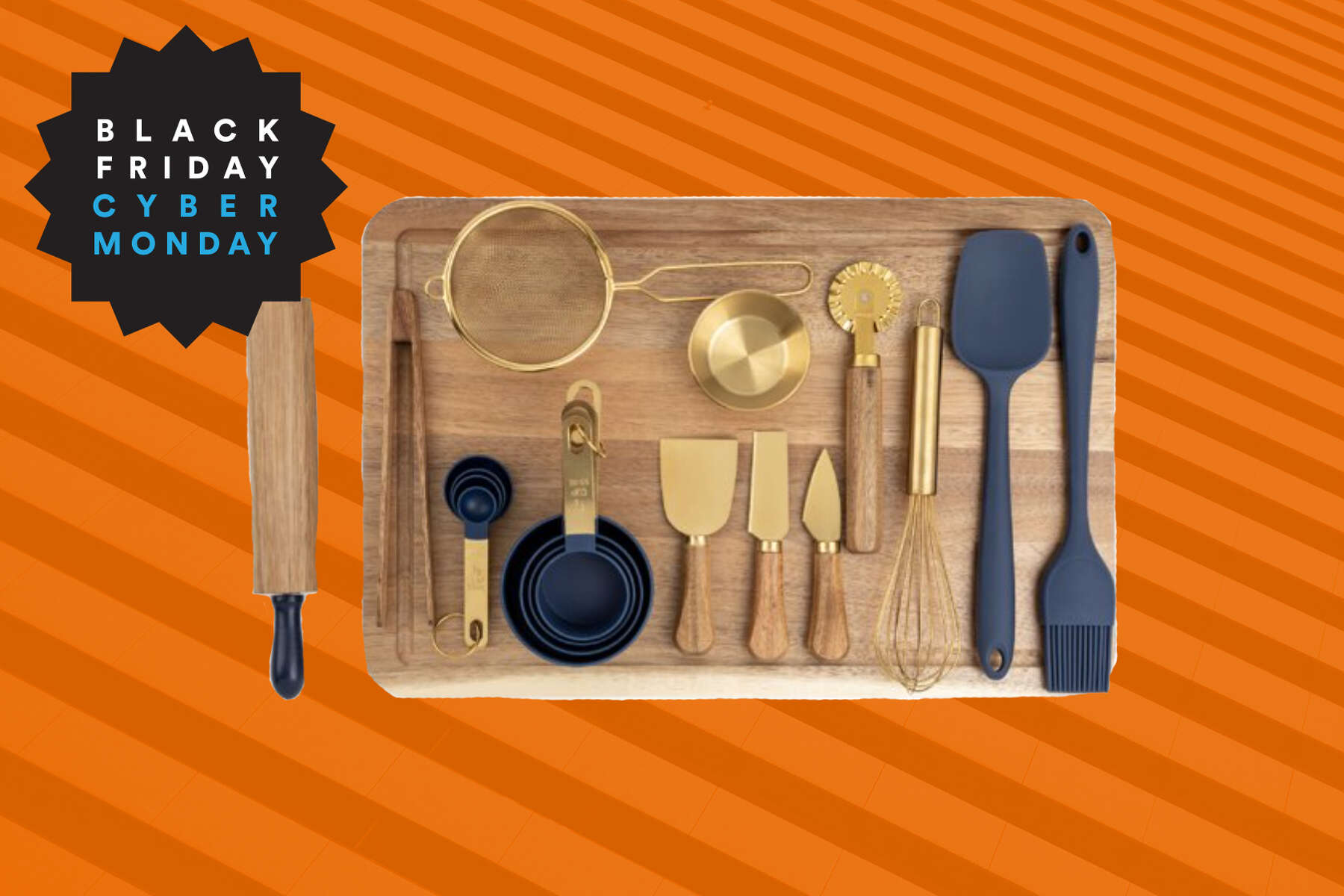 Everyday Kitchen Tool Set (15 pc) & 2-Piece Cutting Board Set Bundle