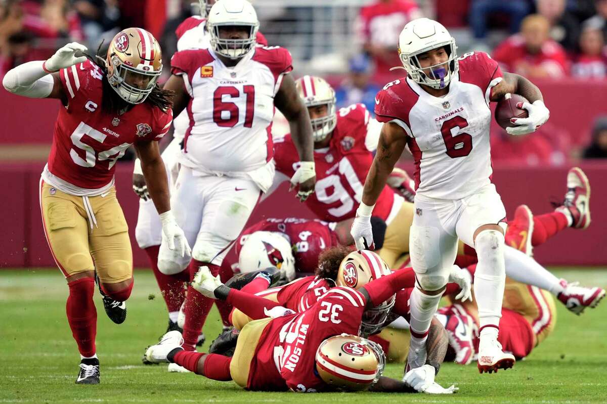 Cardinals' shorthanded defense overwhlemed by 49ers' offensive talent