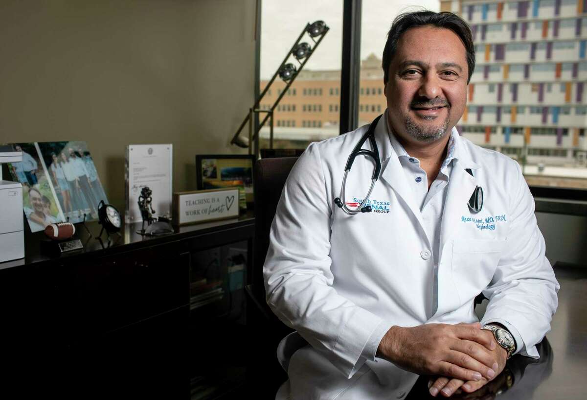 Dr. Reza Mizani, founder of South Texas Renal Care Group, is pictured in his office in San Antonio, Texas, on Nov. 5, 2021. Mizani founded the firm as a single physician in 2004 and it has since grown to 120 physicians and support staff.