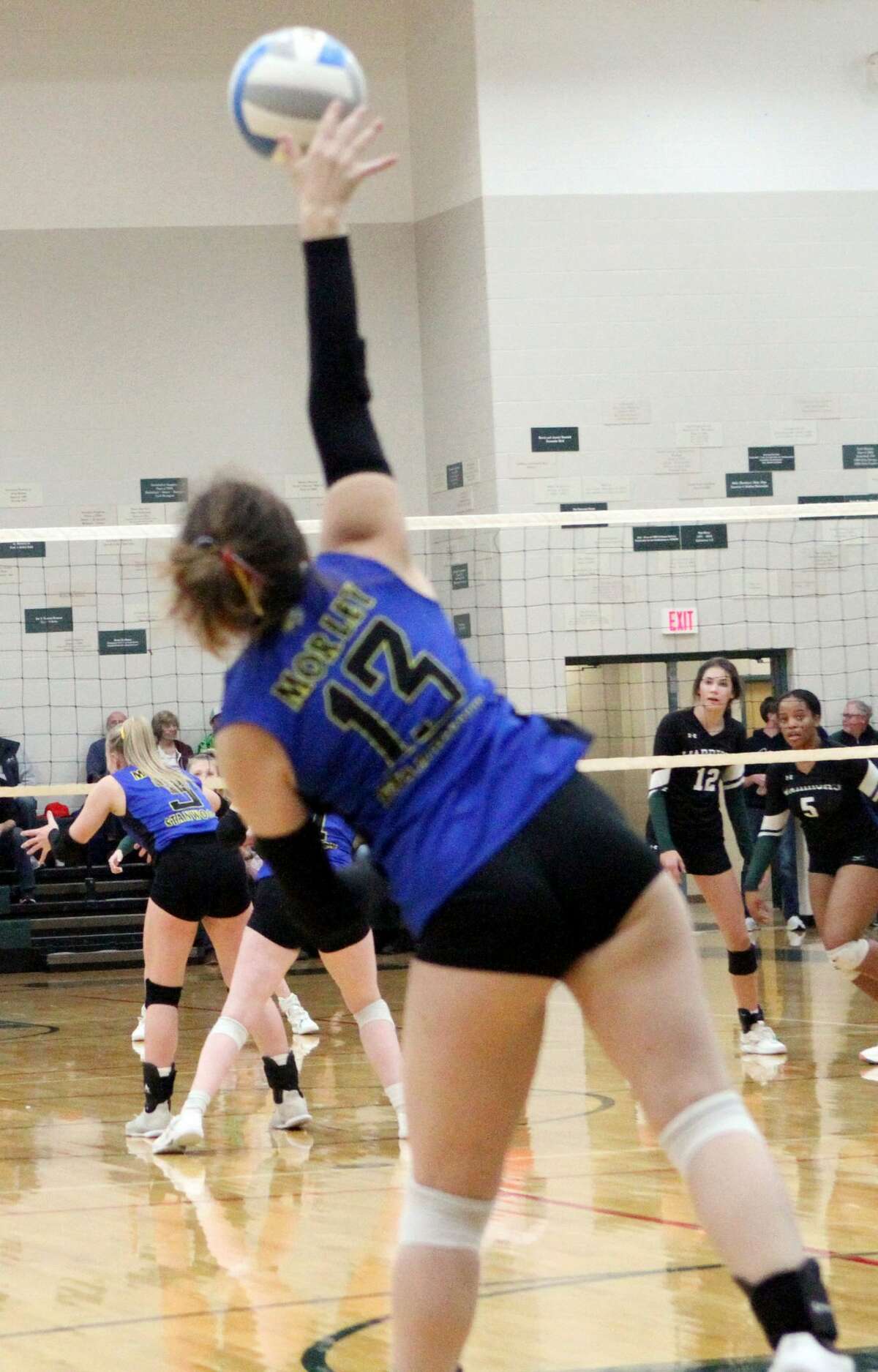 The Morley Stanwood volleyball team fell in four sets to Muskegon Western Michigan Christian on Tuesday evening in the Regional 19 semifinal match.