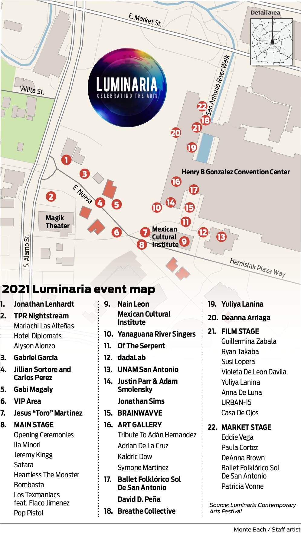 Luminaria festival returns to Hemisfair on Saturday with works by