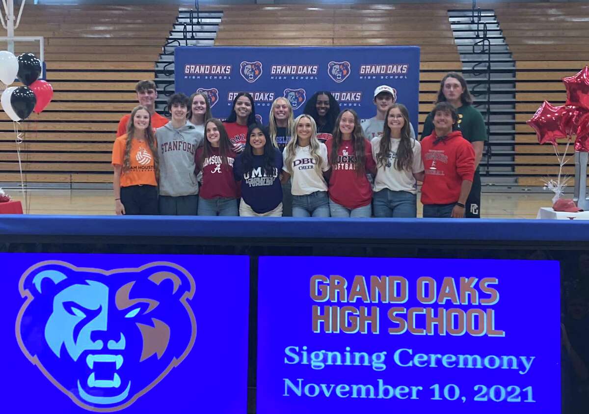 Fifteen seniors from Grand Oaks participated in Early National Signing Day on Wednesday, Nov. 10, 2021 at Grand Oaks High School in Spring.